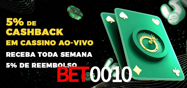 Promoções do cassino ao Vivo BET0010